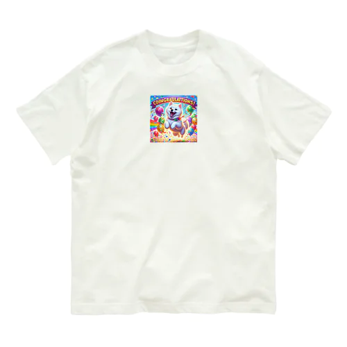 喜ぶ柴犬 Organic Cotton T-Shirt