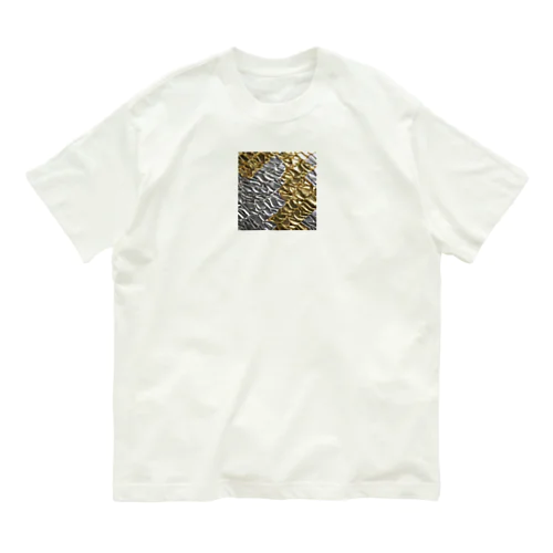 ゴールド＆シルバーMIX オーガニックコットンTシャツ