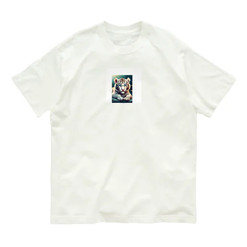 可愛いホワイトタイガー Organic Cotton T-Shirt