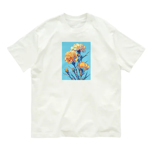 カーネーションのプレゼント　BLUE PLUM  691 オーガニックコットンTシャツ