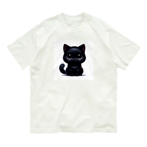 黒猫ちゃん オーガニックコットンTシャツ