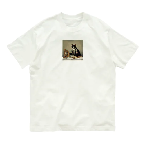 絵画風の猫イラストグッズ Organic Cotton T-Shirt