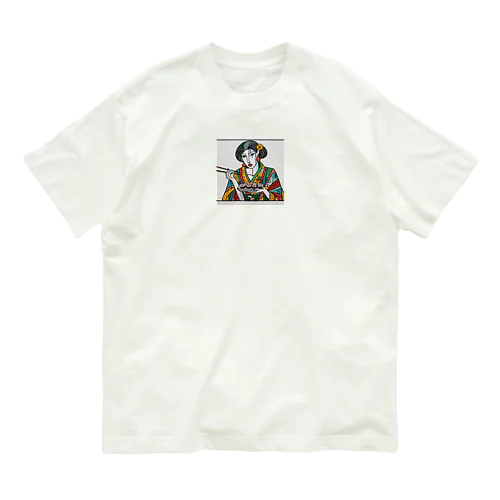 斬新な和風美人！ オーガニックコットンTシャツ