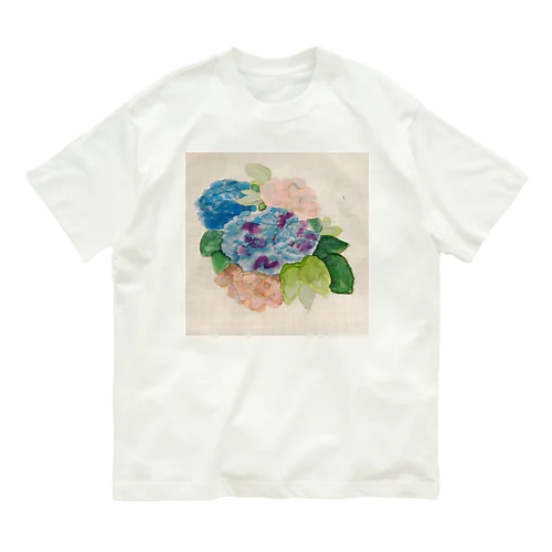 霞-紫陽花 オーガニックコットンTシャツ