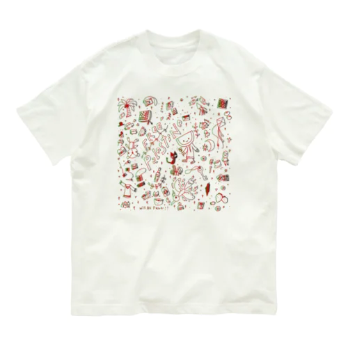 パレスタインちゃん線画 オーガニックコットンTシャツ