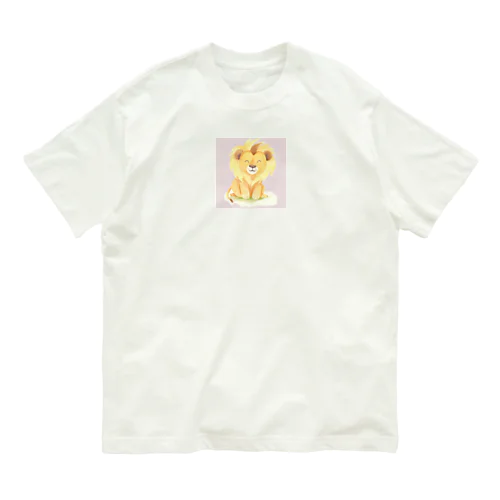 にっこりライオン Organic Cotton T-Shirt