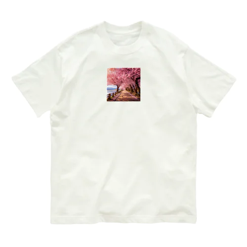 桜並木　なでしこ1478 オーガニックコットンTシャツ