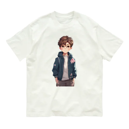 春と少年 オーガニックコットンTシャツ