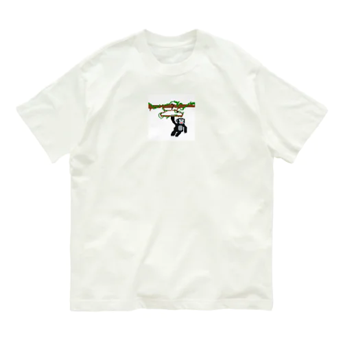 ハンガーにぶら下がったゴリラ Organic Cotton T-Shirt