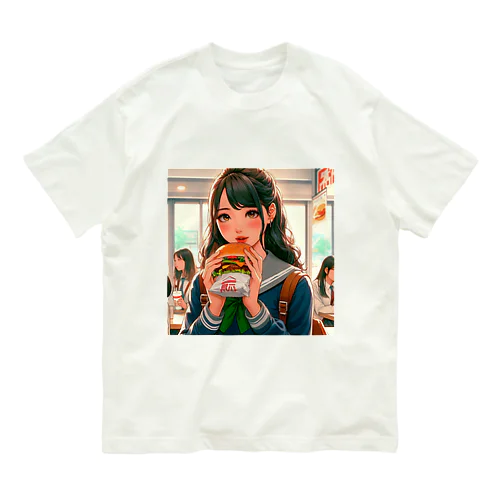 ハンバーガー女子 Organic Cotton T-Shirt