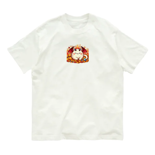 おやすみ！猫ドラゴン　背景透過ver Organic Cotton T-Shirt