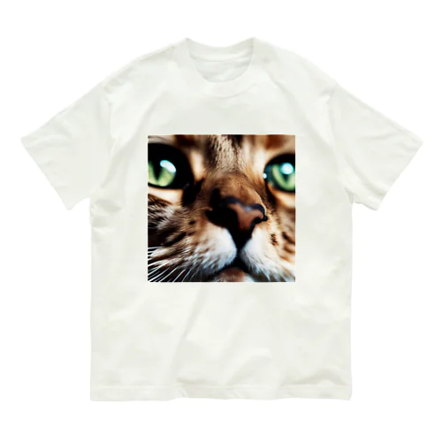 キャットフードの匂いに反応する猫 Organic Cotton T-Shirt