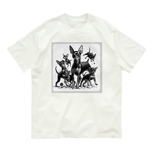 ミニチュア・ピンシャーの家族 Organic Cotton T-Shirt