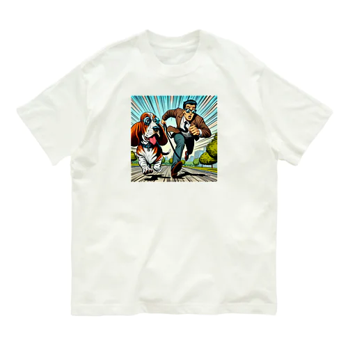 アメコミ:バセットハウンド_02 Organic Cotton T-Shirt