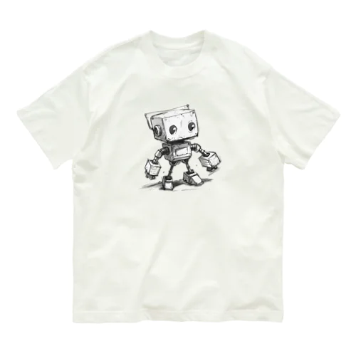 レトロ戦闘ロボットＣ オーガニックコットンTシャツ