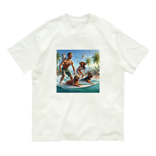 80s_pop Surfer No.2 オーガニックコットンTシャツ