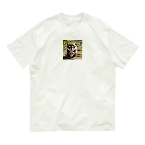 ぽんぽこたぬきさんの日常 Organic Cotton T-Shirt