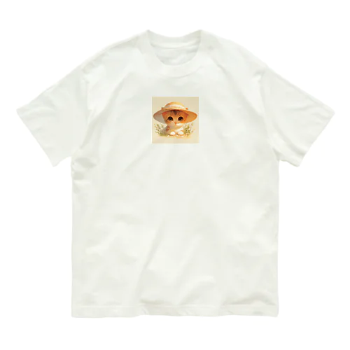帽子をかぶった可愛い子猫 Marsa 106 Organic Cotton T-Shirt