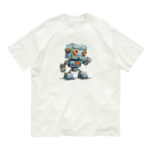 レトロ戦闘ロボットＴ オーガニックコットンTシャツ