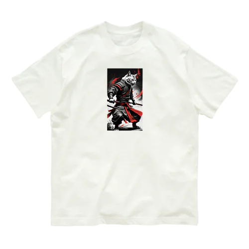 サムライ猫パート1[SAMURAI　CAT] オーガニックコットンTシャツ