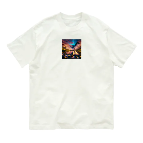 夜桜美女(*´﹃｀*) オーガニックコットンTシャツ