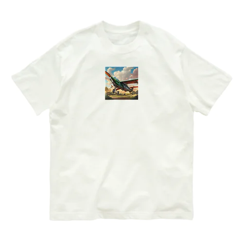 飛行機 オーガニックコットンTシャツ