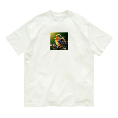 鳥 オーガニックコットンTシャツ