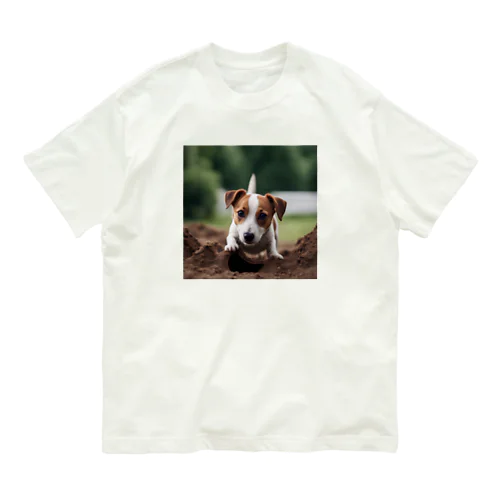 穴掘りジャックラッセルテリア Organic Cotton T-Shirt