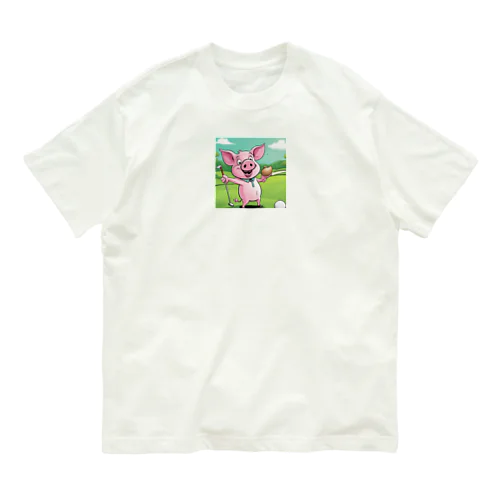 ぷ―のゴルフ オーガニックコットンTシャツ