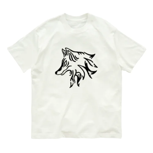 狐 オーガニックコットンTシャツ