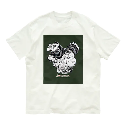 MOTOGUZZI CLUB JAPAN グリーンバージョン Organic Cotton T-Shirt
