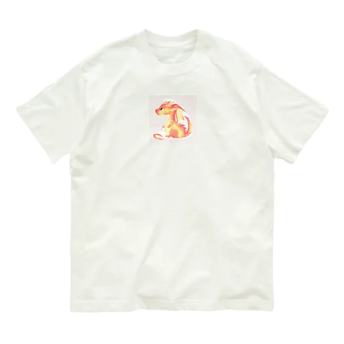 火の世界に生まれたドラゴン オーガニックコットンTシャツ