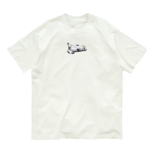 ねこごろり/モノクロ Organic Cotton T-Shirt