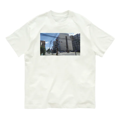 街角のC型踏切 Organic Cotton T-Shirt