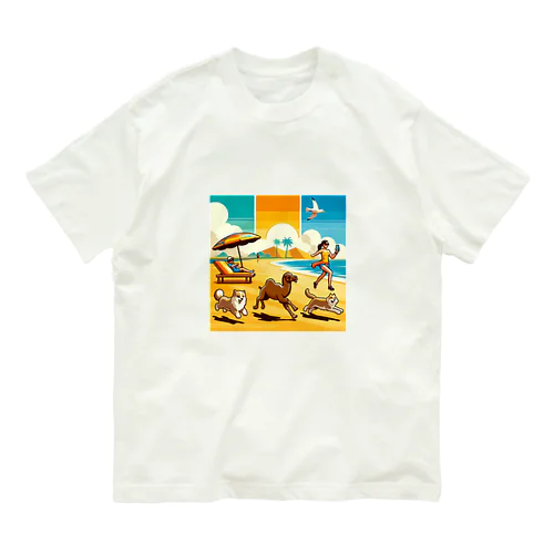 80s_pop Running No.4 オーガニックコットンTシャツ