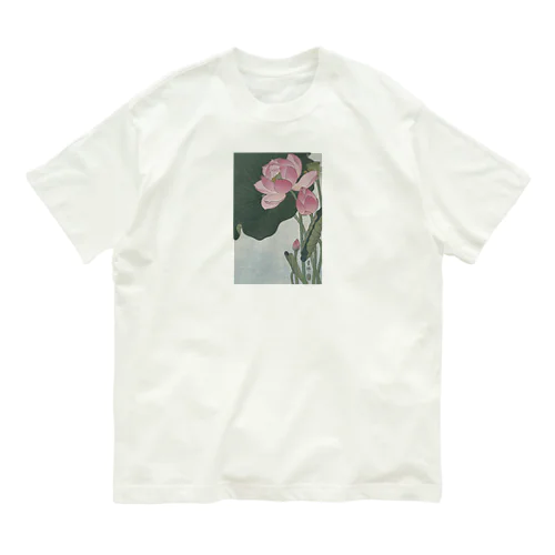  咲く蓮の花（1920年～1930年） オーガニックコットンTシャツ