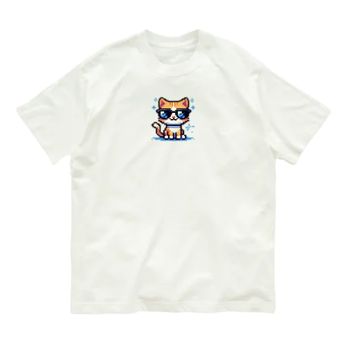 きらりんサングラスにゃんこ Organic Cotton T-Shirt