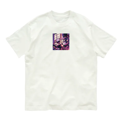 ピクセルパープルガール2 Organic Cotton T-Shirt