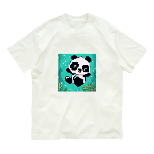 水中パンダ Organic Cotton T-Shirt