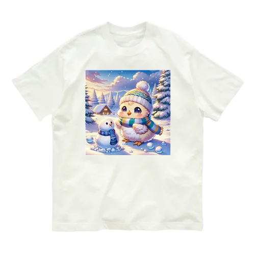 雪国のひよこ Organic Cotton T-Shirt