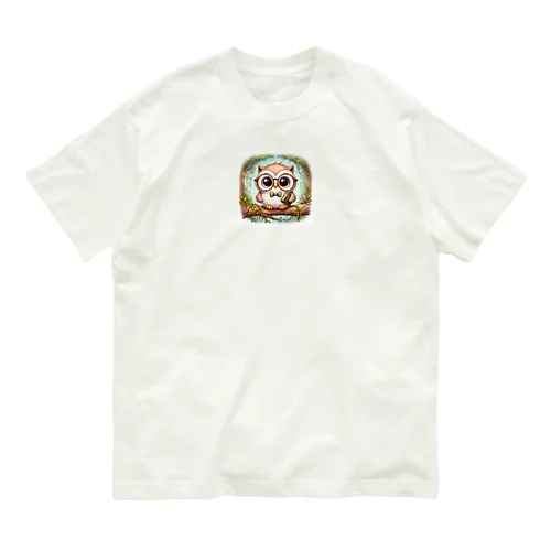 フクロウちゃんはまるで癒しの天使 Organic Cotton T-Shirt