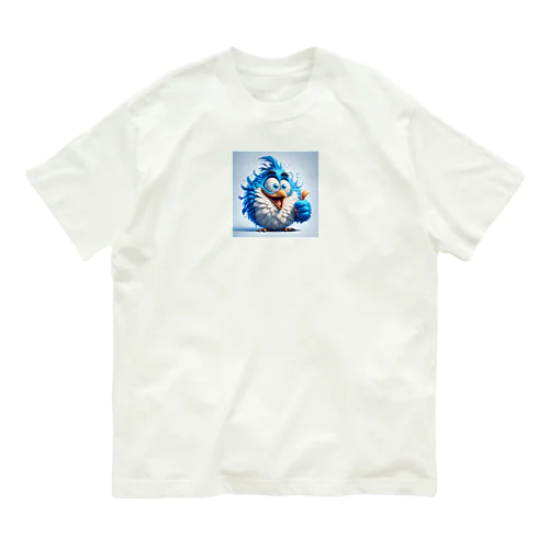 ご機嫌青い鳥 オーガニックコットンTシャツ