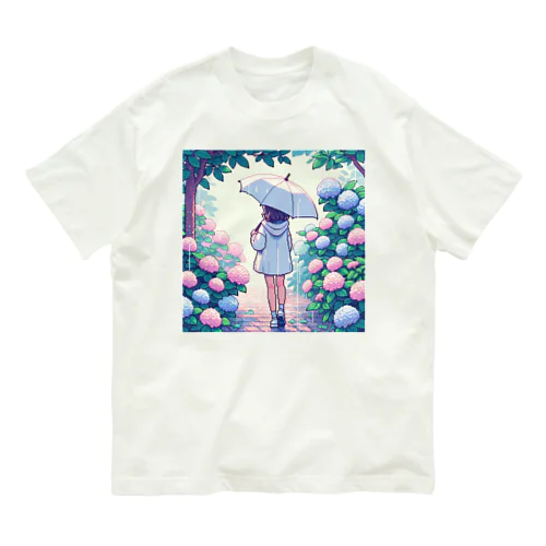 ピクセルパステルレインガール Organic Cotton T-Shirt