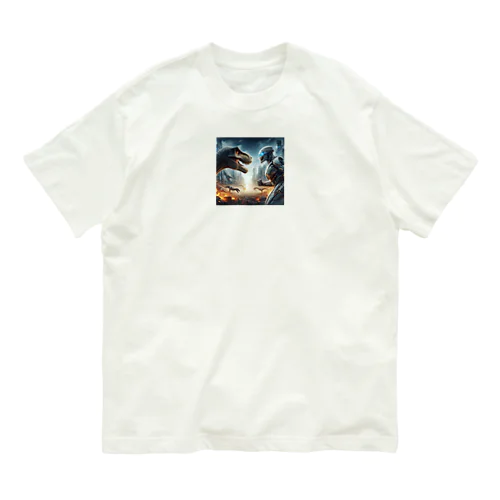 恐竜vsロボット Organic Cotton T-Shirt