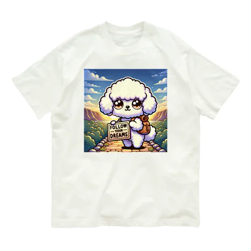 華やかで愛らしいトイプードル Organic Cotton T-Shirt