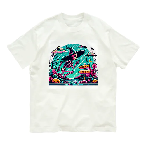 骸骨紳士シリーズ　雨ニモマケズ、風ニモマケズ Organic Cotton T-Shirt