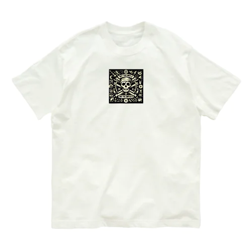 海賊旗風スカル Organic Cotton T-Shirt