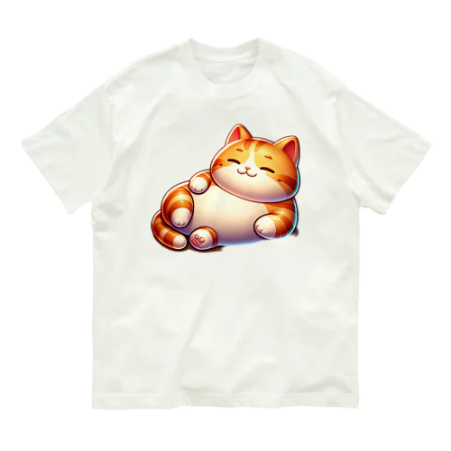 だらしないネコ オーガニックコットンTシャツ