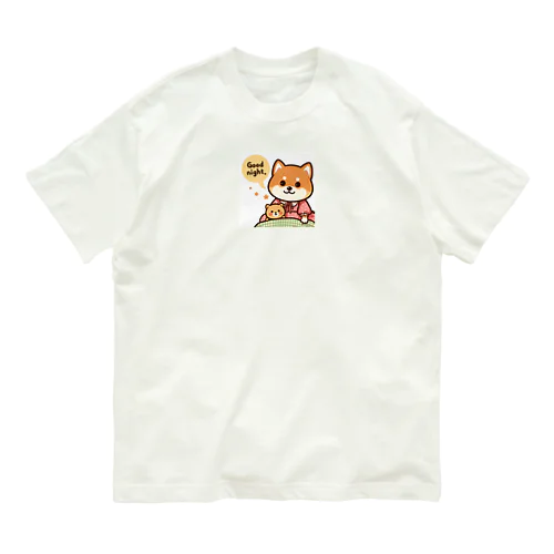 今夜は可愛い柴犬スタンプで癒しの時間 Organic Cotton T-Shirt