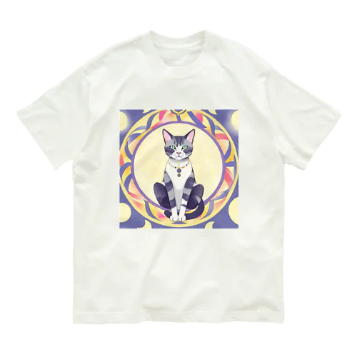 猫と魔法陣 オーガニックコットンTシャツ